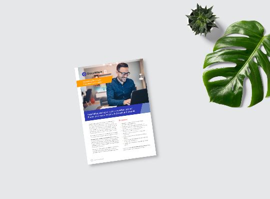 Bild zeigt Flyer DocuWare für smarte Dokumentenorganisation