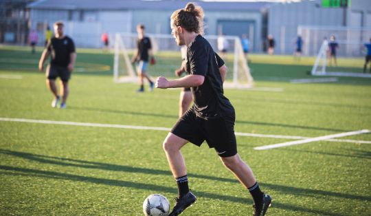 Fußballer auf dem Spielfeld