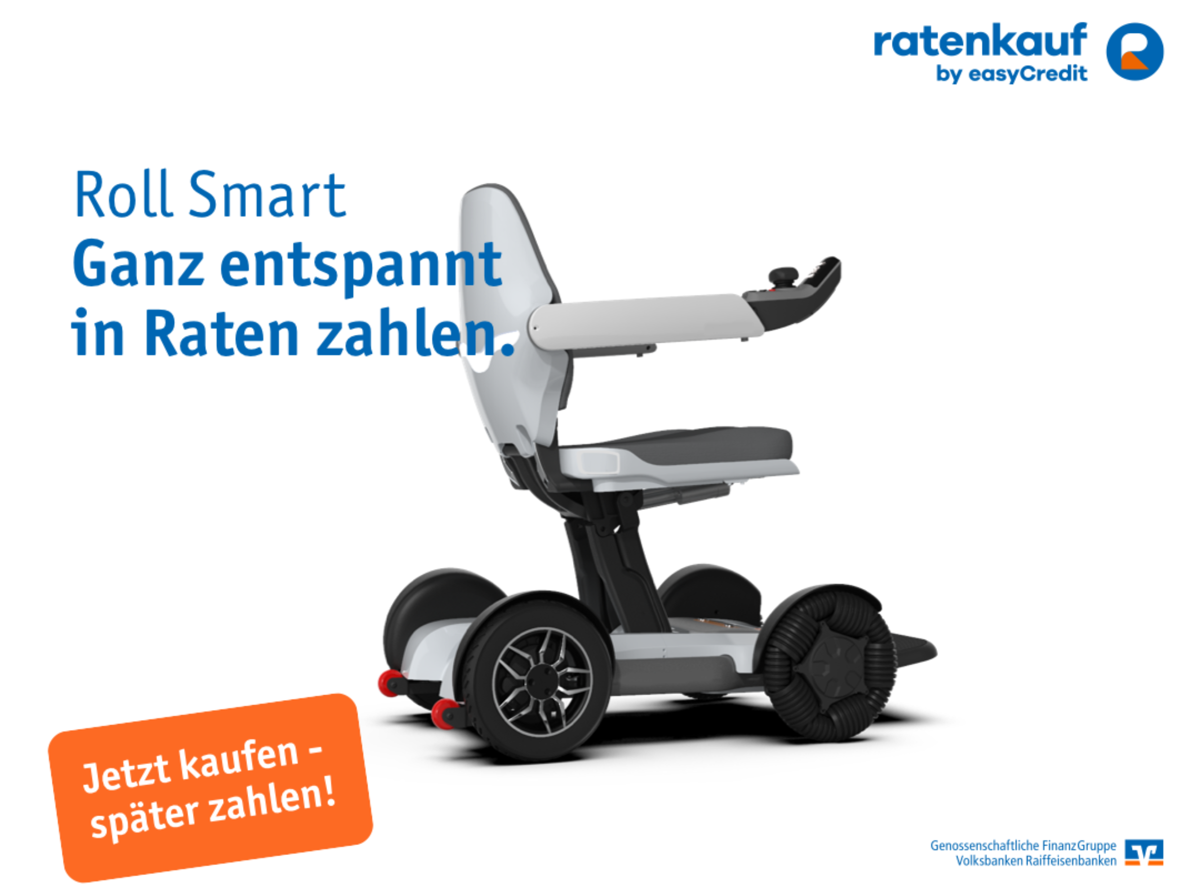 Elektrorollstuhl ganz entspannt in Raten zahlen. Hier sofort berechnen...