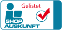 Wir sind gelistet bei Shopauskunft.de für volle Transparenz