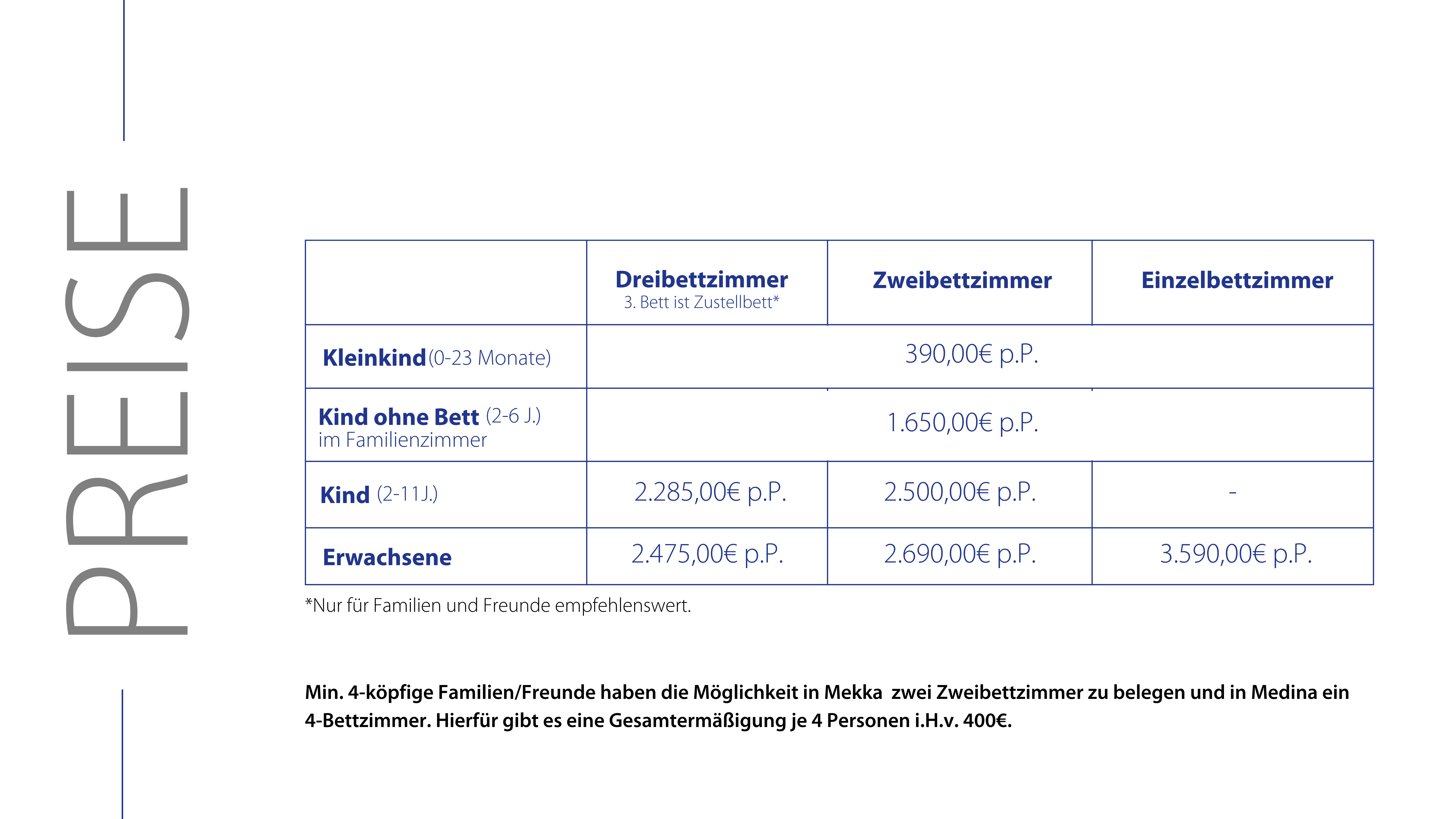 Preis Umrah Neujahr Dezember
