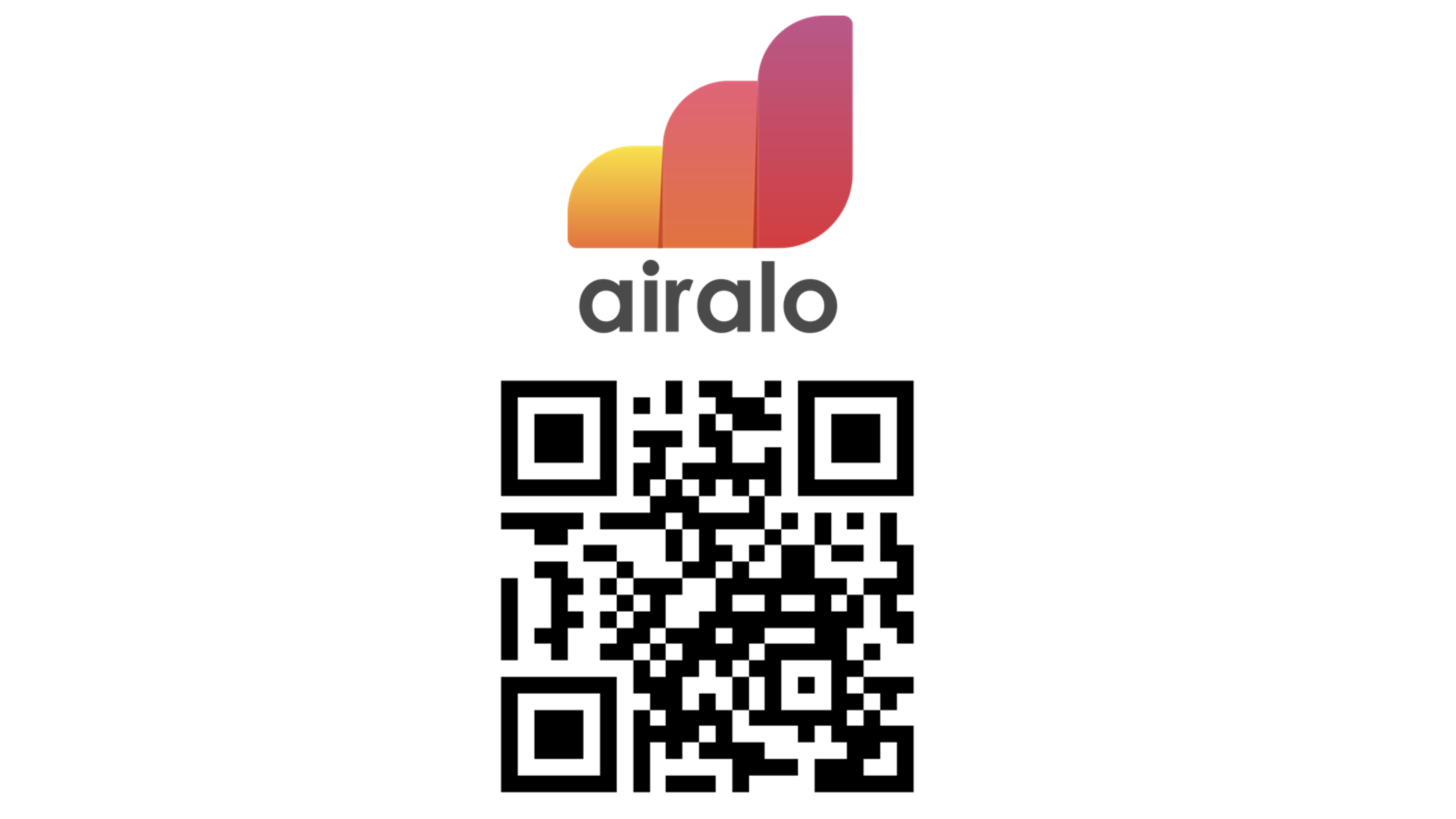 Airalo Logo mit QR Code