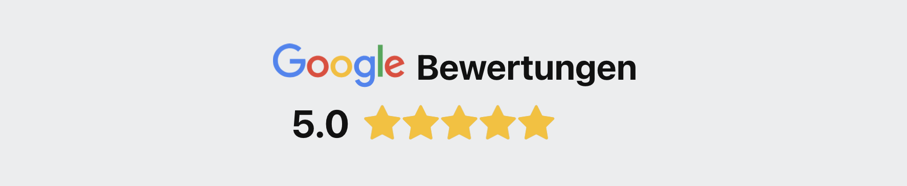 5 Sterne Google Bewertungen