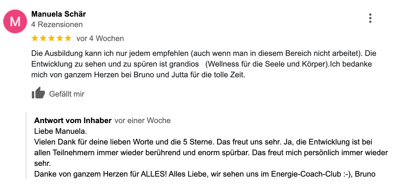 Manuela Schär - Google-Rezension