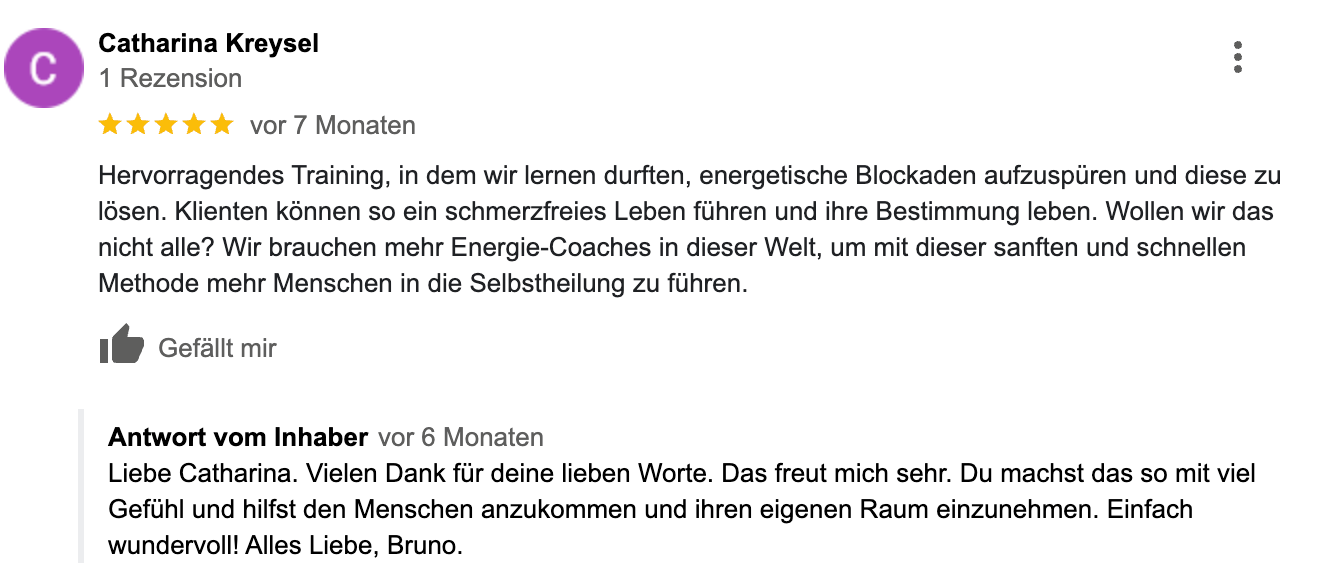 Catharina Kreysel - Google-Rezension