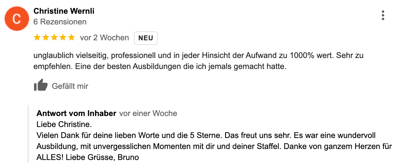 Christine Wernli - Google-Rezension