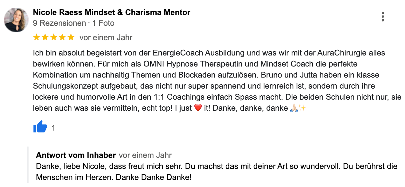 Nicole Raess - Google-Rezension