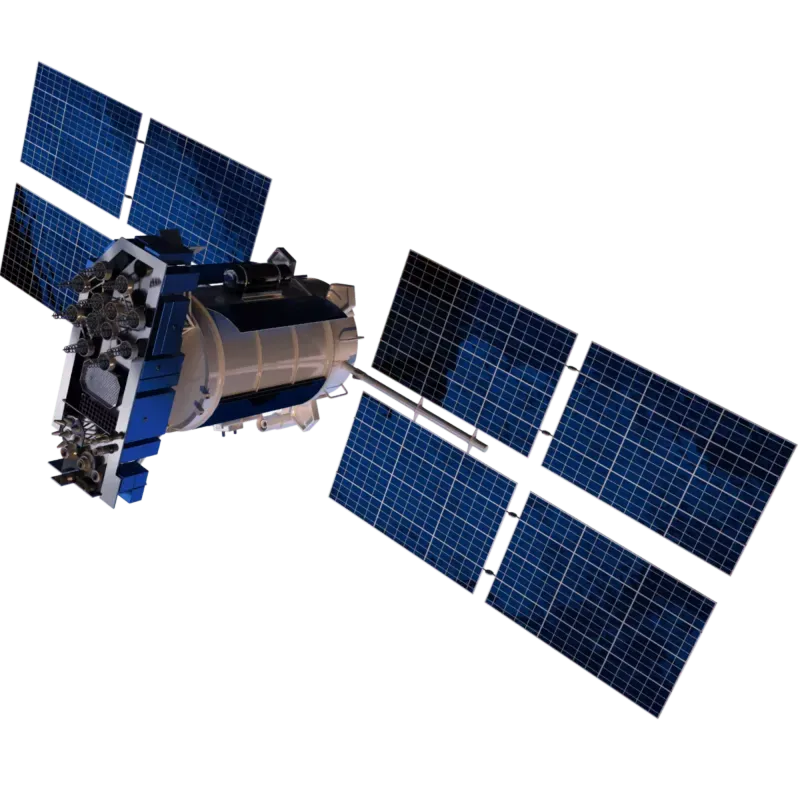 Satellit kreist um die Erde