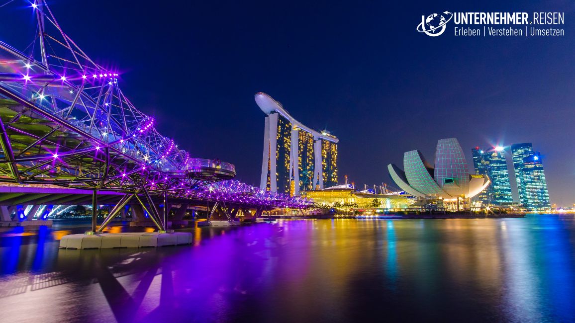 Singapur Unternehmer-Reise – Innovationsreise mit Unternehmer-Reisen 360 GmbH. Erlebe Singapur als Smart City, von künstlicher Intelligenz bis Fintech.