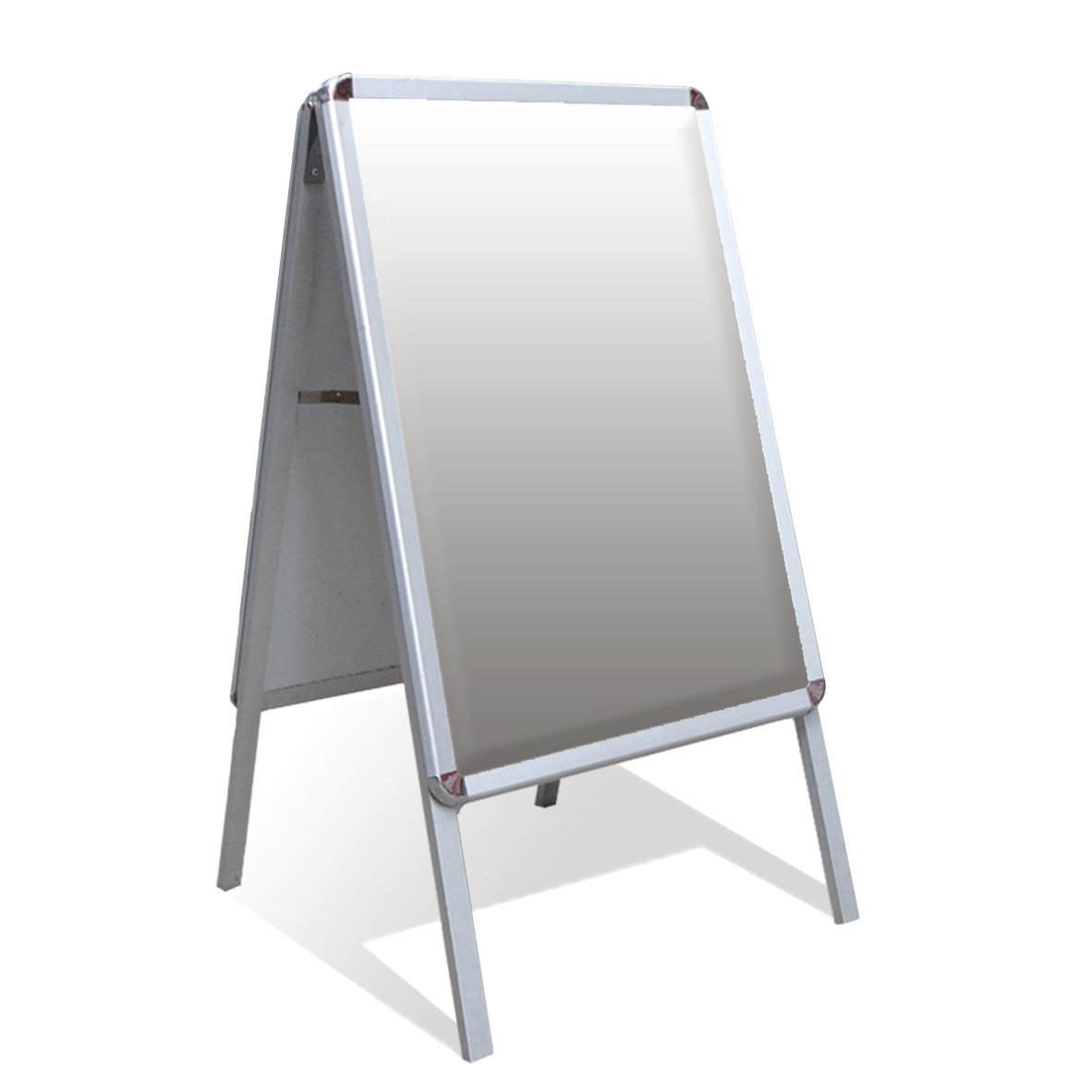 Kundenstopper in verschiedenen Formaten mit Ihrem Motiv bedrucken
bedruckt oder unbedruckt erhältlich, Poster austauschbar
Formate: DIN A0, DIN A1, DIN A2, 50 x 70 cm oder 70 x 100 cm
silberner Rahmen aus Aluminium; Rahmenstärke: 32 mm
bedruckt: inkl. zwei Poster, 135 g/m2 Premiumpapier, glänzend
outdoor-tauglich und damit besonders vielseitig einsetzbar