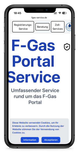 Fertiggestellte Seite für F-Gas