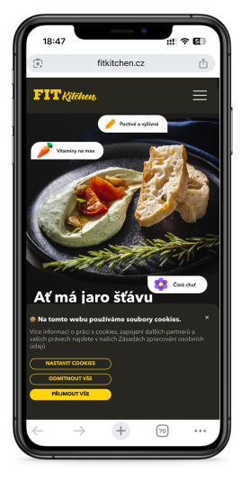Fertiggestellte Seite für fitkitchen