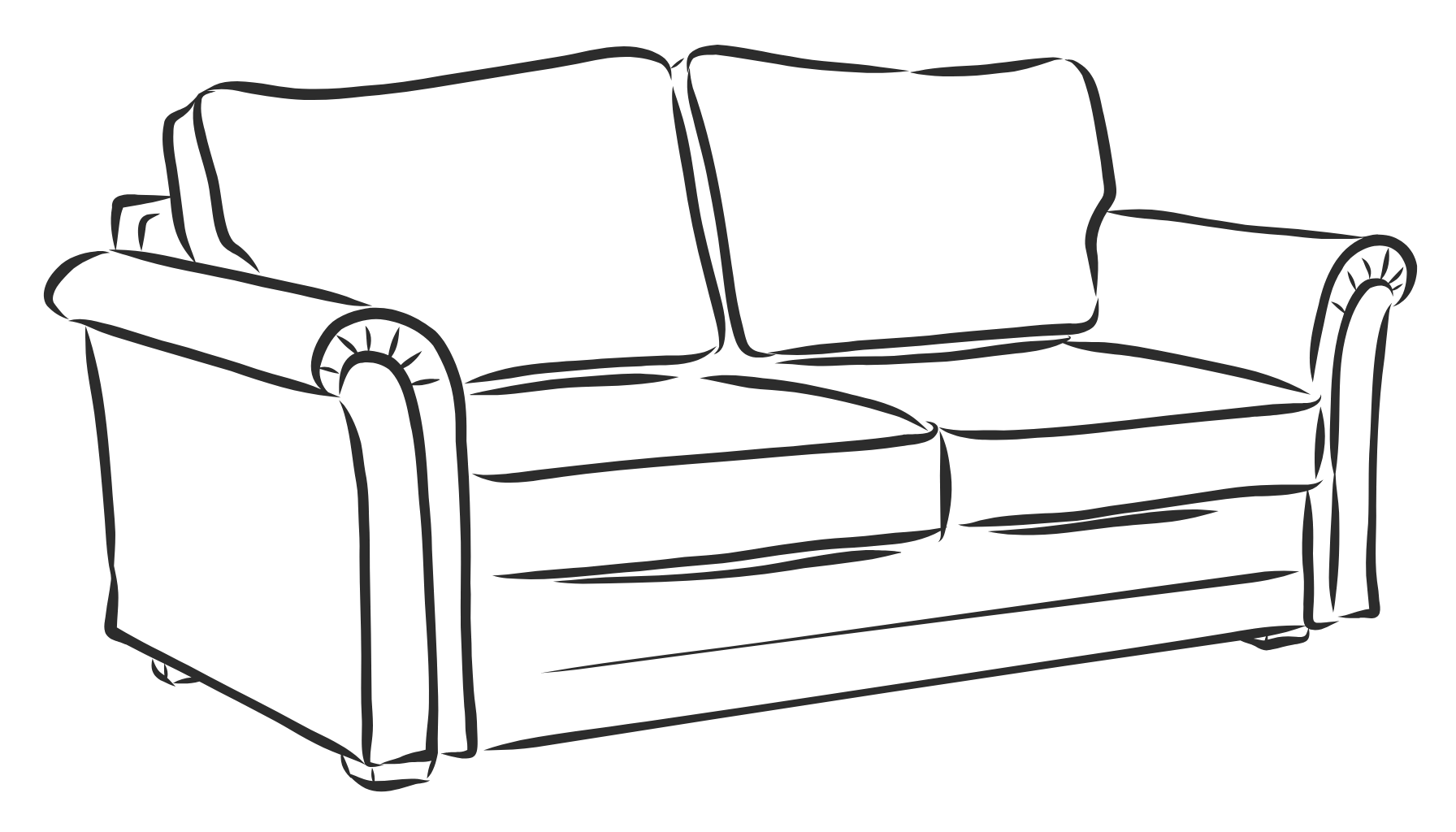 Reinigung des
Zwei-Sitzer Sofas