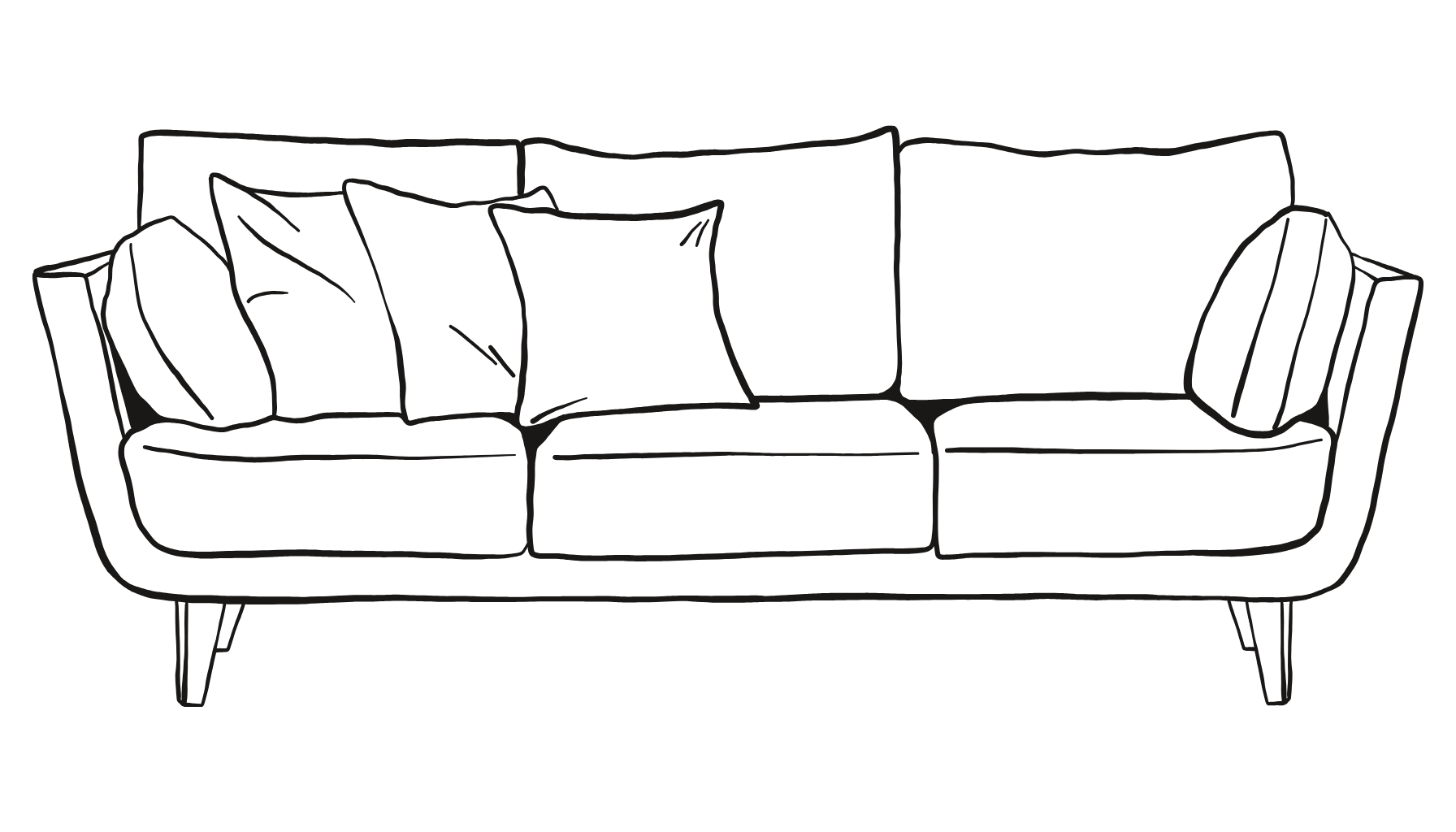 Reinigung des
drei-Sitzer Sofas