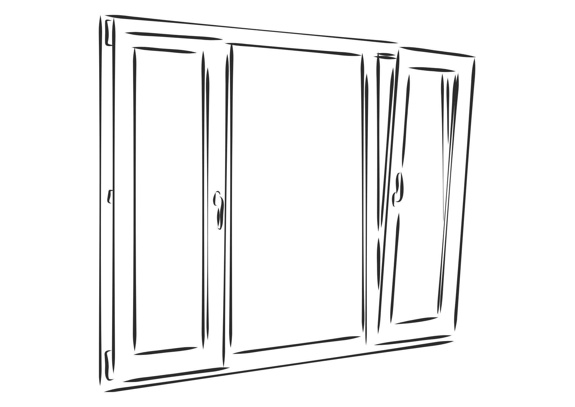 Unterhaltsreinigung von Fenstern und Rahmen. Grosses Fenster.