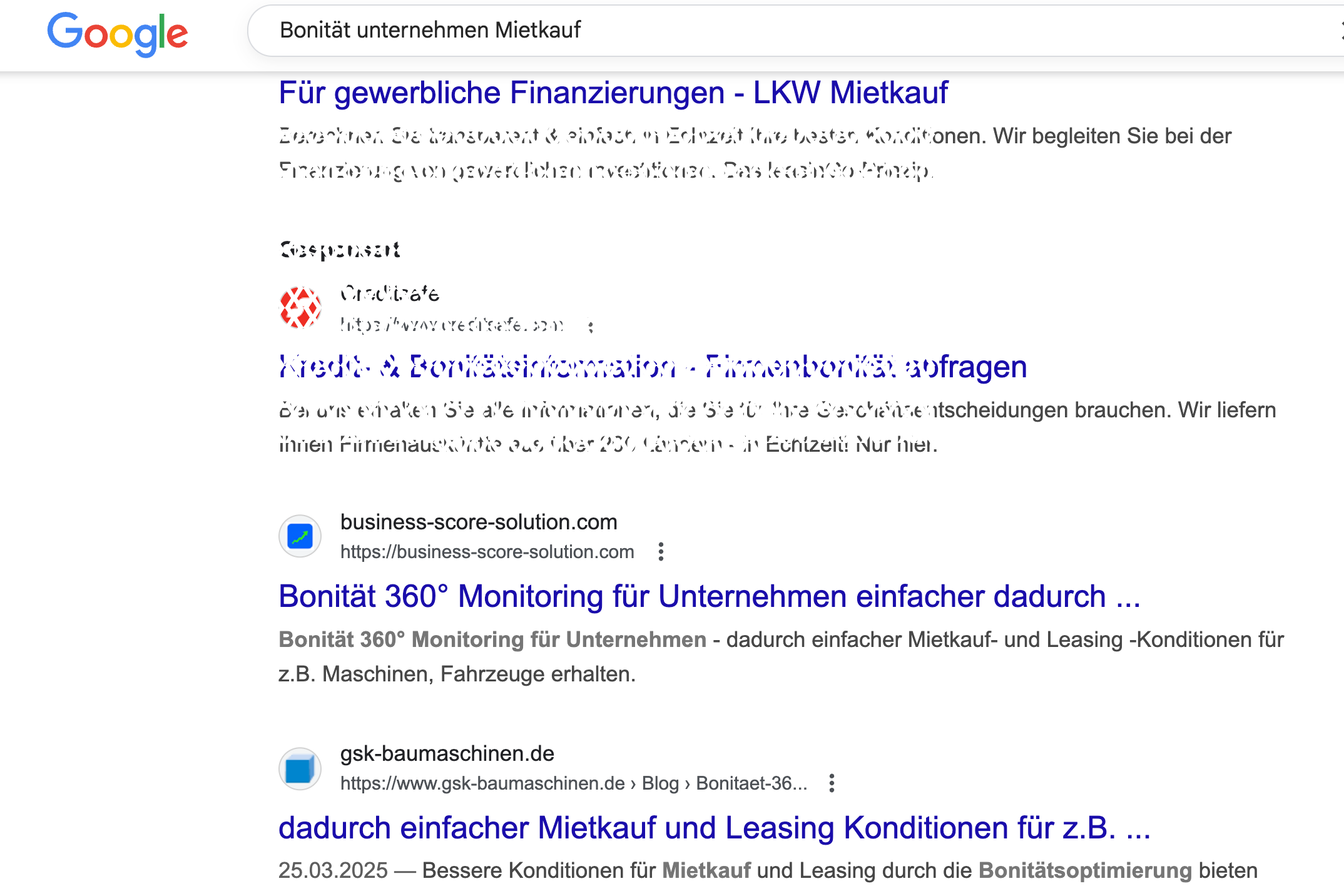 Platz 1 und 2 bei Google Ranking - GSK SEO IT