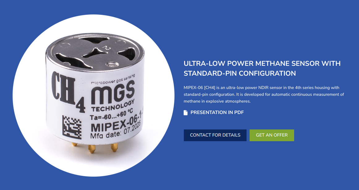 MIPEX-06 [CH4] Gas Sensor - MGS Technology