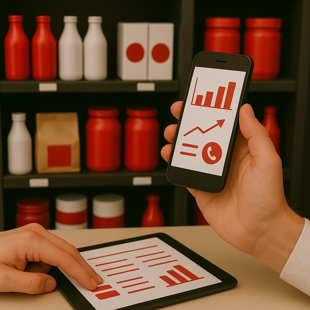 Digitale Betreuung von Märkten über Smartphone und Tablet – Vertriebsdatenanalyse für Telefonakquise und E-Mail-Kontakt im Account Management