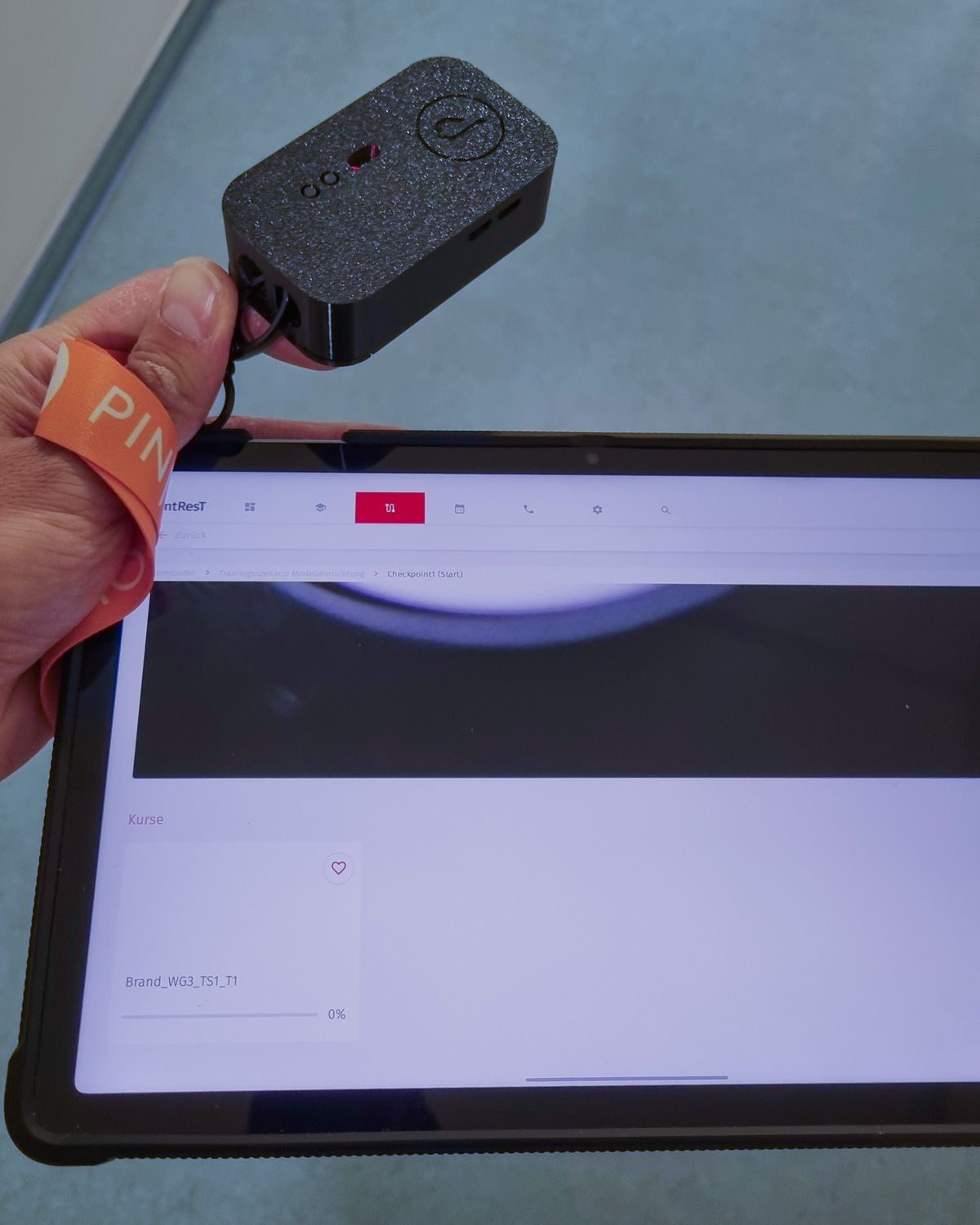 Techniktest in der Modelleinrichtung