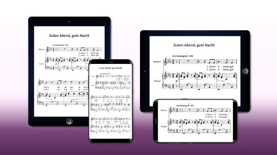 Noten für Tablet, E-Reader und Smartphone optimieren
