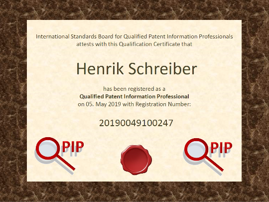 QPIP Zertifikat Henrik Schreiber