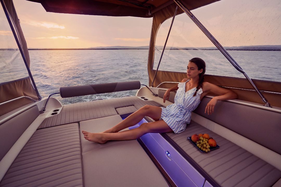 Liegefläche im Cockpit